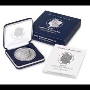 2025-P Morgan Silver Dollar Gem BU OGP COA 25XE (Stock Photo)