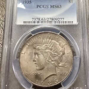 1935 Peace Silver Dollar - PCGS MS63 - Smoky Toned *COLOR* Better Date