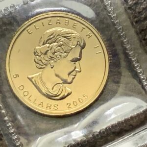 2005 Canada RCM $5 1/10 Troy Oz .9999 Fine Gold Maple Leaf Gem BU in Sealed OGP (Copy)