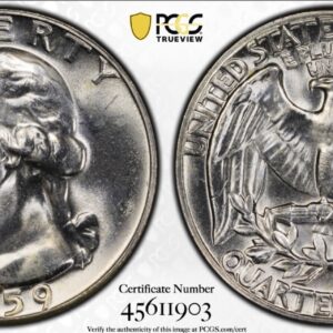 1959 Washington Quarter FS-901 Type B Reverse - PCGS MS66 (67/5), Only 5 Finer