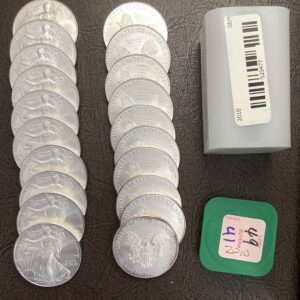 US Mint Roll (20) 2010 American Silver Eagles .999 Fine Mint Tube Superb Gem BU