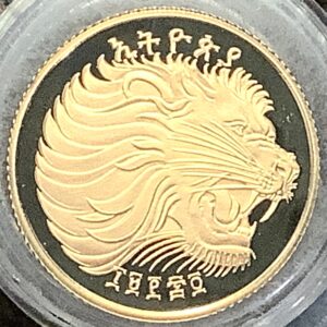 1982 Ethiopia Proof 200 Birr World Cup .900 Fine 0.2063 Troy Oz Fine Gold Sigma
