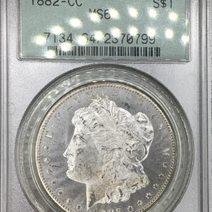 1882-CC Morgan Silver Dollar PCGS MS64 OGH Frosty White Super Clean Looks Gem