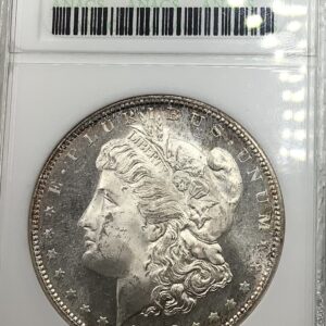 1882-S Morgan Silver Dollar ANACS MS64 PL Toned Frost Cameo Small White Soapbox