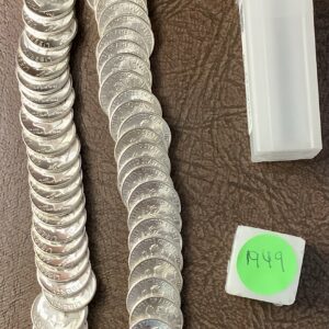Original BU Roll 90% Silver 1949 Roosevelt Dimes Frosty Lustrous Coins Key Date