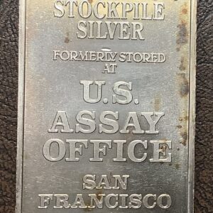 1981 US Strategic Stockpile US Assay Office SFO 10oz .999 Silver Bar Sigma Verified