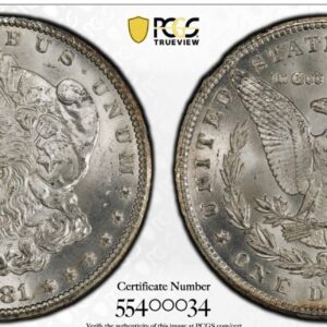 1881-CC Morgan Silver Dollar PCGS MS63 Frosty White Better CC Date