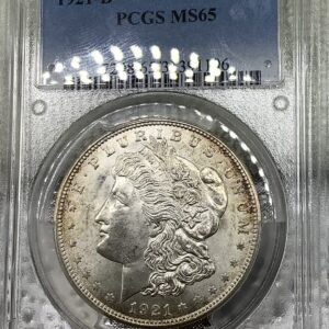 1921-D Morgan Silver Dollar PCGS MS64 Attractively Toned Near Gem Tough in MS64 or Finer