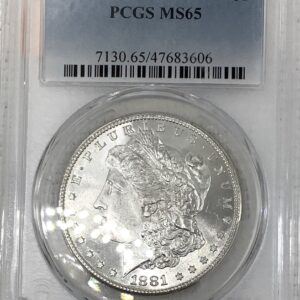 1881-S Morgan Silver Dollar PCGS MS65 - Frosty w/Superb Luster White Gem!