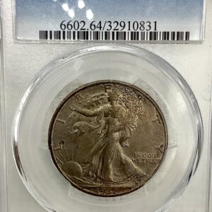 1937-D Silver Walking Liberty Half Dollar PCGS MS64 Pastel Toned Semi Key